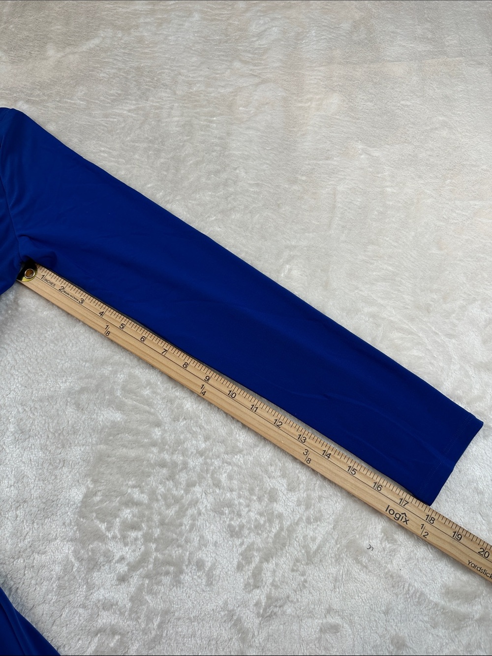 Lauren Ralph Lauren Evening Gown 8 Blue Rhinestone Brooch Jersey Maxi Dress - Picture 6 of 8